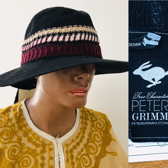 DAILY DEAL! NWT PETER GRIMM True Character Black Knit HAT O/S - Picture 16 of 16